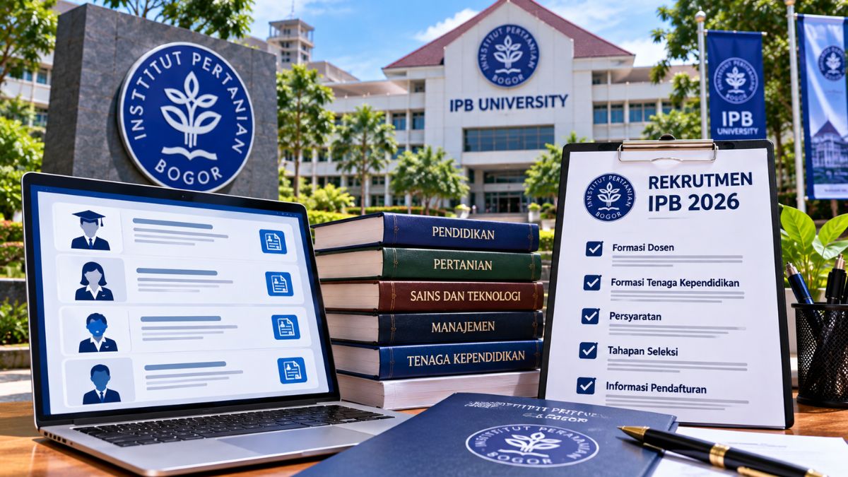 Rekrutmen Pegawai IPB 2026, Cek 117 Formasi Dosen dan Tenaga Kependidikan Beserta Syaratnya