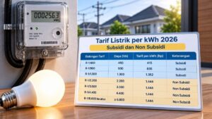 Tarif Listrik per kWh 2026, Subsidi dan Non Subsidi