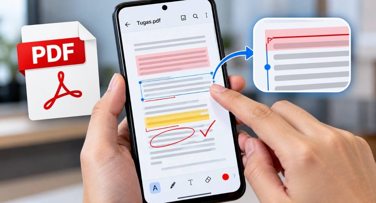Cara Edit PDF di HP untuk Koreksi Tugas, Mudah Tanpa Laptop