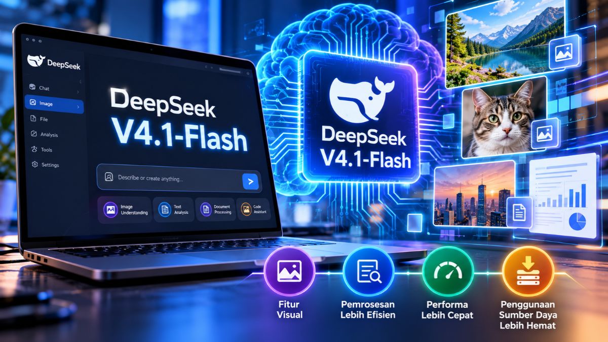 DeepSeek Rilis AI Baru V4.1-Flash dengan Fitur Visual dan Pemrosesan Lebih Efisien