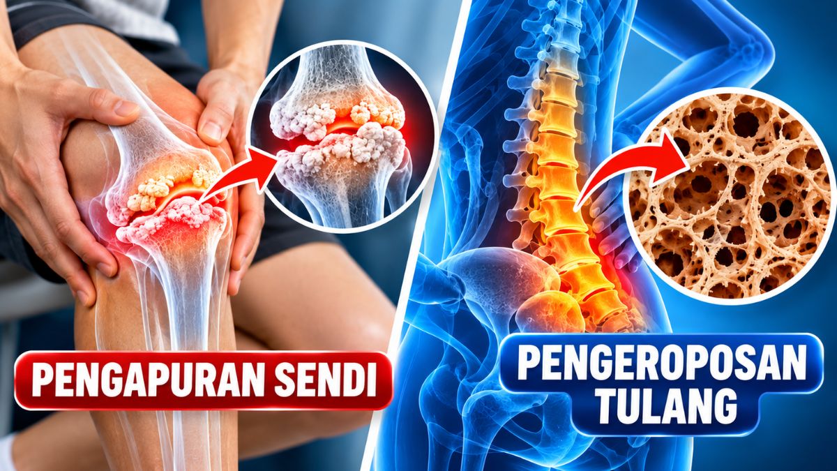 Pengapuran Sendi dan Pengeroposan Tulang, Apa Bedanya? Kenali Gejala Dan Penyebabnya